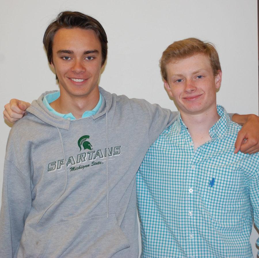 President, Michael Tellini, and Vice President, Patrick Dilworth, pose for a photo after winning the election.