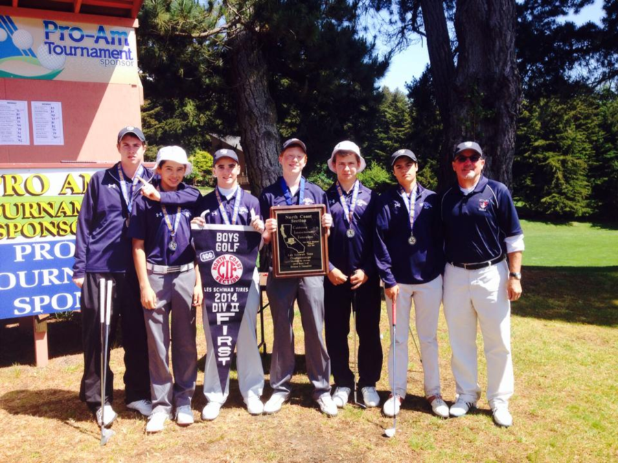 The golf team poses for a photo after the NCS win last year.