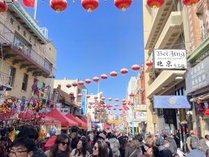 Chinese New Year celebrations on Grant Avenue, the heart of San Francisco's Chinatown.
