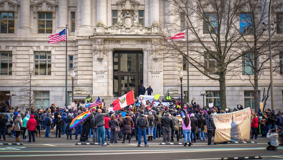 The 2017 Day Without Immigrants protest in Washington, D.C., was a boycott against Donald Trump’s plan to build a border wall and deport millions of undocumented immigrants. The strike urged immigrants to refrain from working, spending money, or sending their children to school. This rally echoed the same spirit of defiance seen in San Francisco leaders’ protest following the attempted ICE raid downtown.