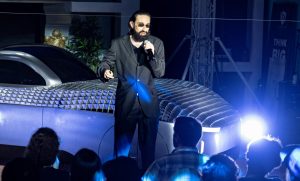 Jim Dukhovny unveils Alef flying car on Oct 19, 2022.