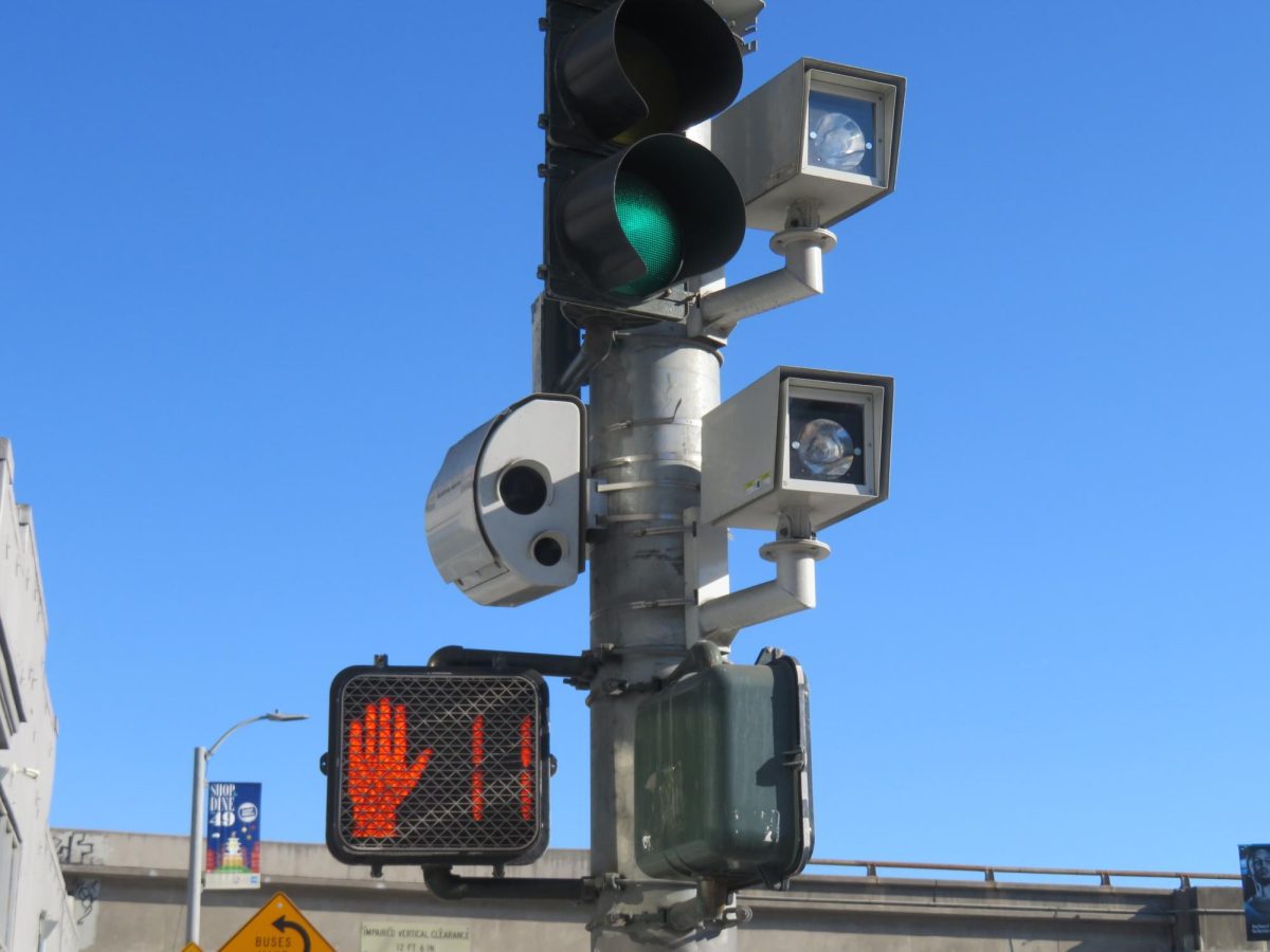 Red light traffic camera at 4th and Harrison in SF.