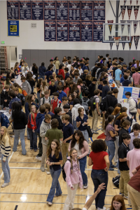 Students gather at the 2024 club fair.