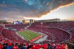 View from a top row at the Ohio State vs. Iowa game on homecoming weekend, taken on October 19th, 2013. 