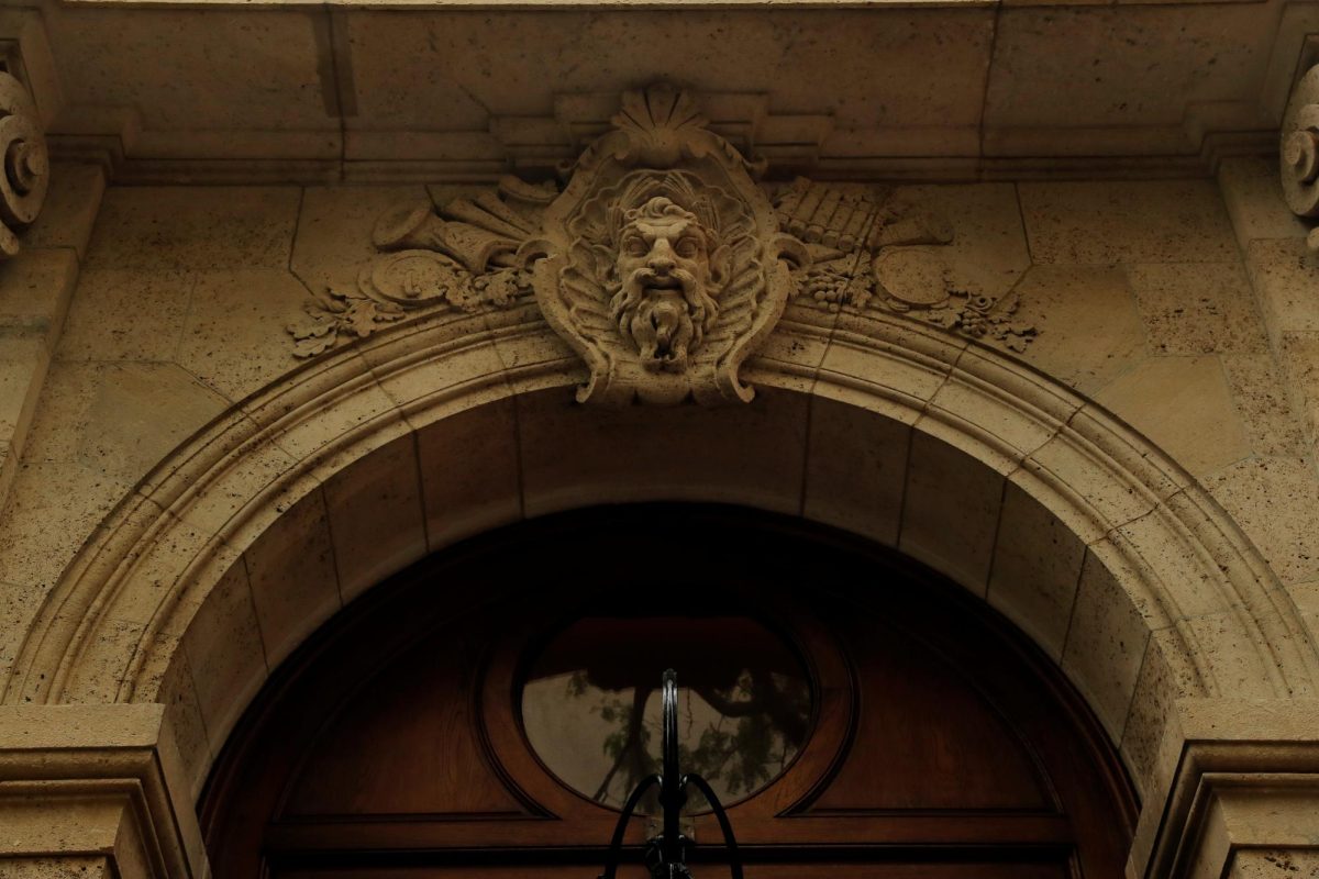 Carved faces adorn the facade of Jeffrey Epstein's home in the Manhattan borough of New York City, New York, U.S., July 18, 2019. REUTERS/Lucas Jackson